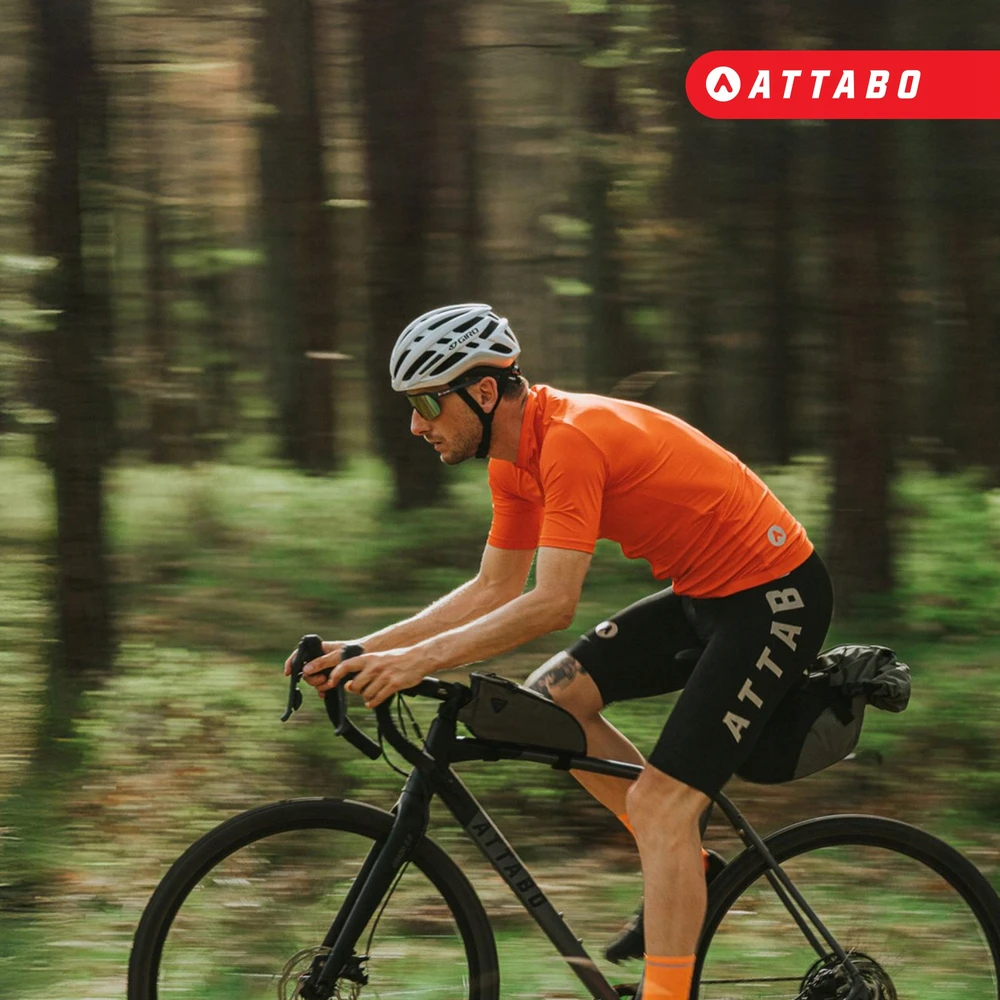 ATTABO Kirun Bib Shorts vyriški šortai dviratininkams juodi L FOAM INSERT