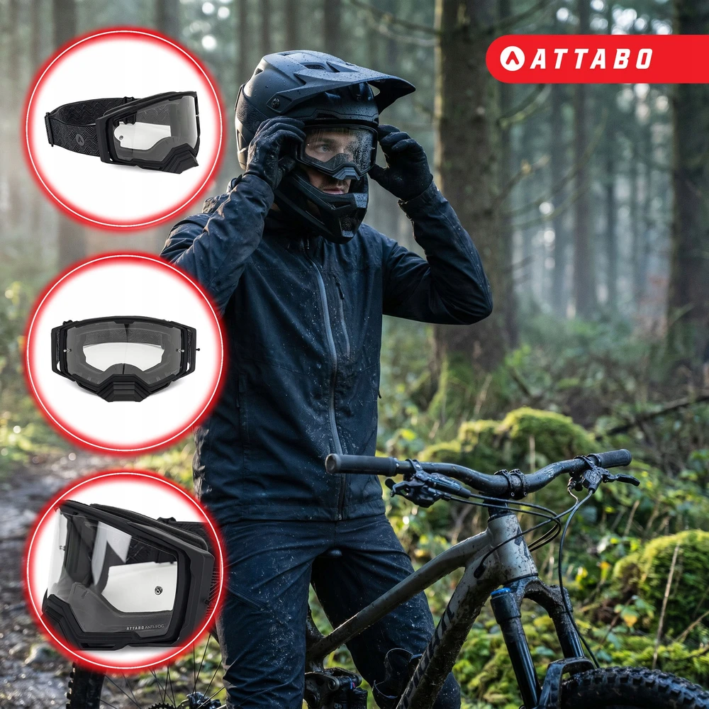 ATTABO Pakrac Anti-Fog dviratininkų akiniai juodi Dviračio akiniams 0 KATEGORIJA