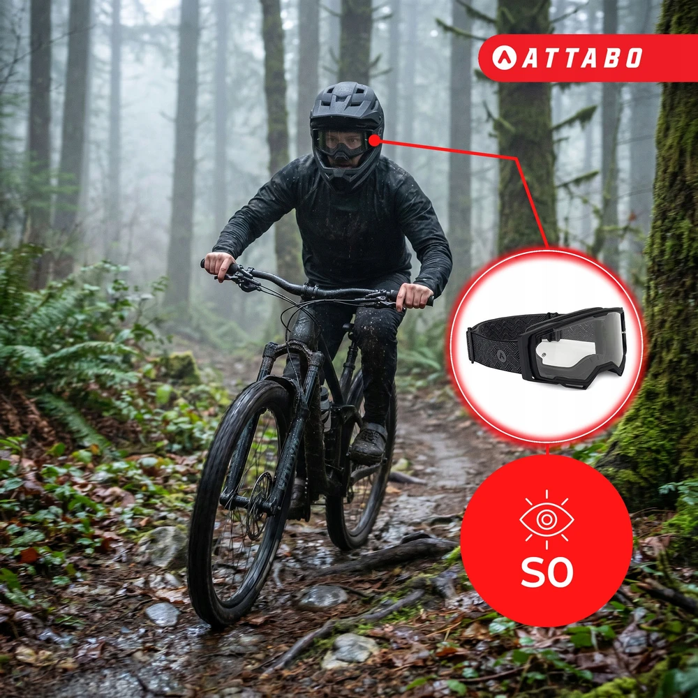 ATTABO Pakrac Anti-Fog dviratininkų akiniai juodi Dviračio akiniams 0 KATEGORIJA