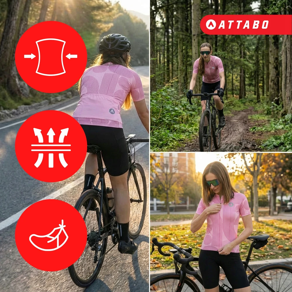 Attabo VITES WMNS dviračių marškinėliai, ilgas užtrauktukas M CYCLING FOR CYCLING