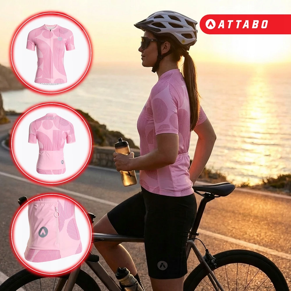Attabo VITES WMNS dviračių marškinėliai, ilgas užtrauktukas M CYCLING FOR CYCLING