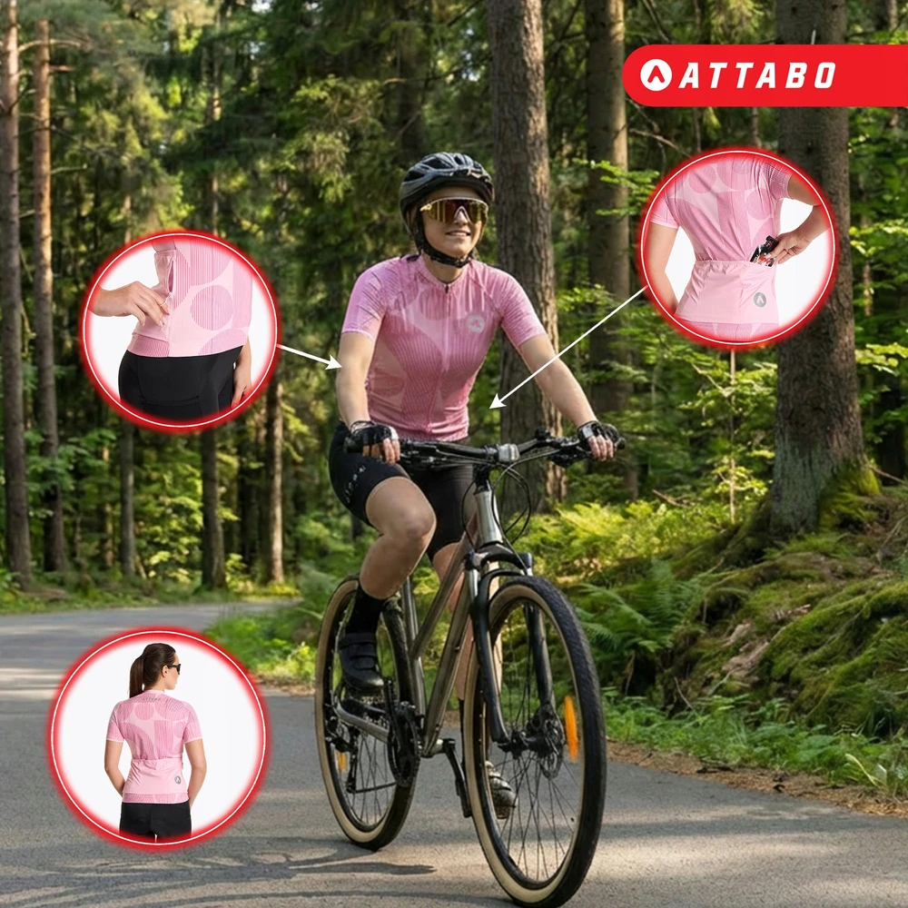 Attabo VITES WMNS dviračių marškinėliai, ilgas užtrauktukas M CYCLING FOR CYCLING
