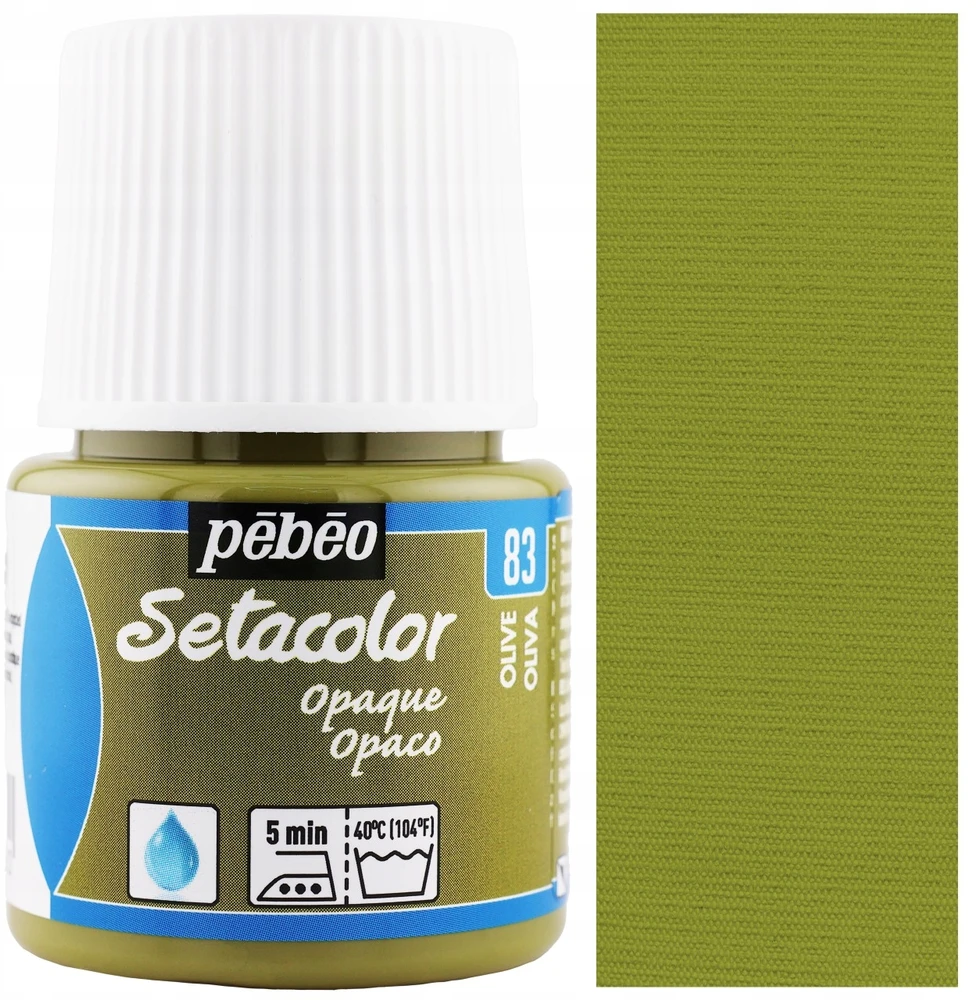 Audinio dažai - PéBéo - Setacolor nepermatomas - Alyvuogių - 45 ml - Mišrus