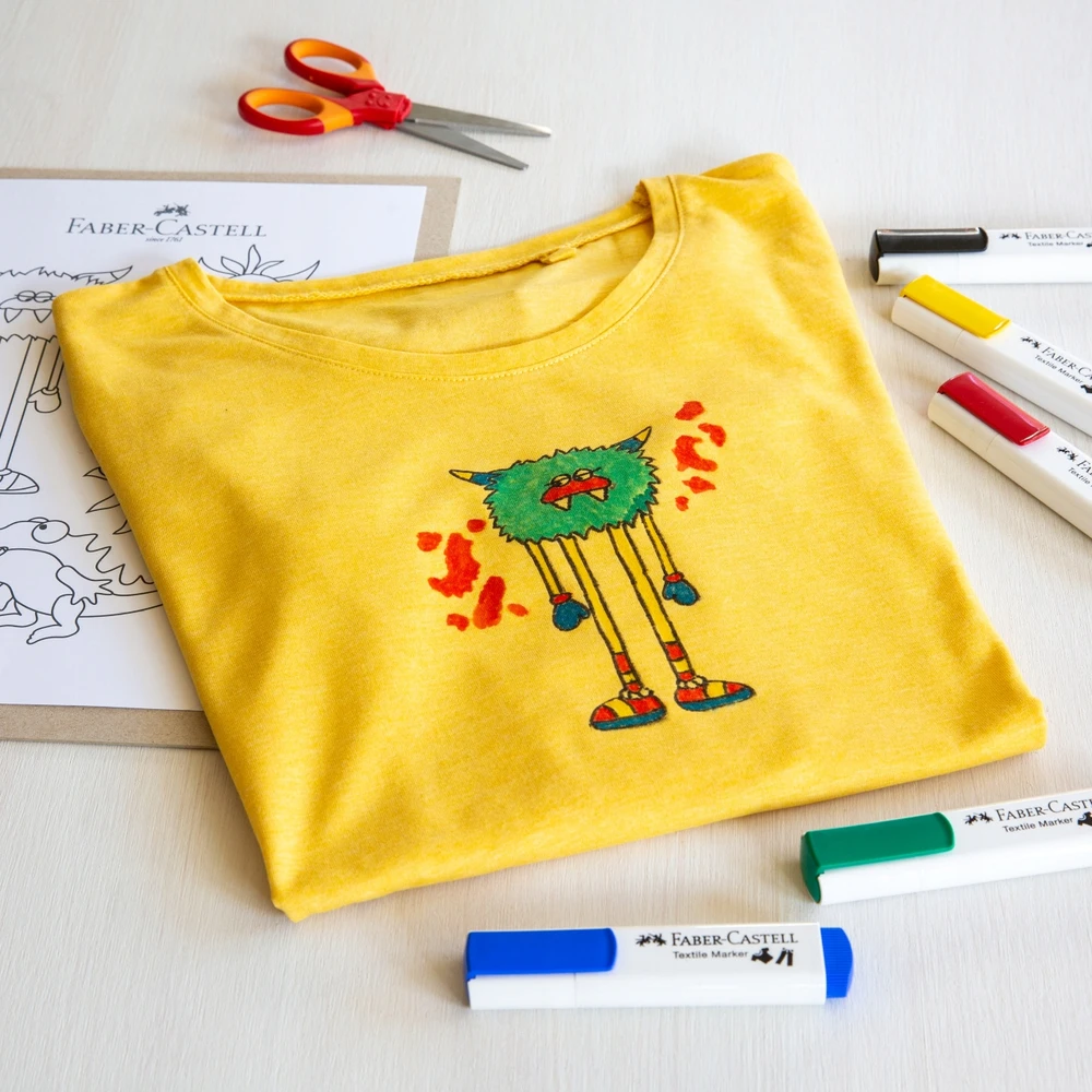 Tekstilės žymeklių rinkinys Faber-Castell, 5 spalvos