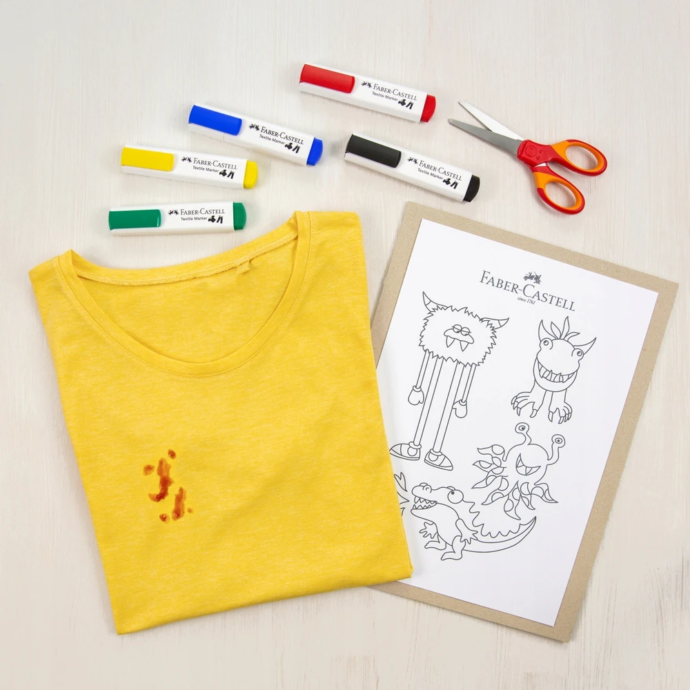 Tekstilės žymeklių rinkinys Faber-Castell, 5 spalvos