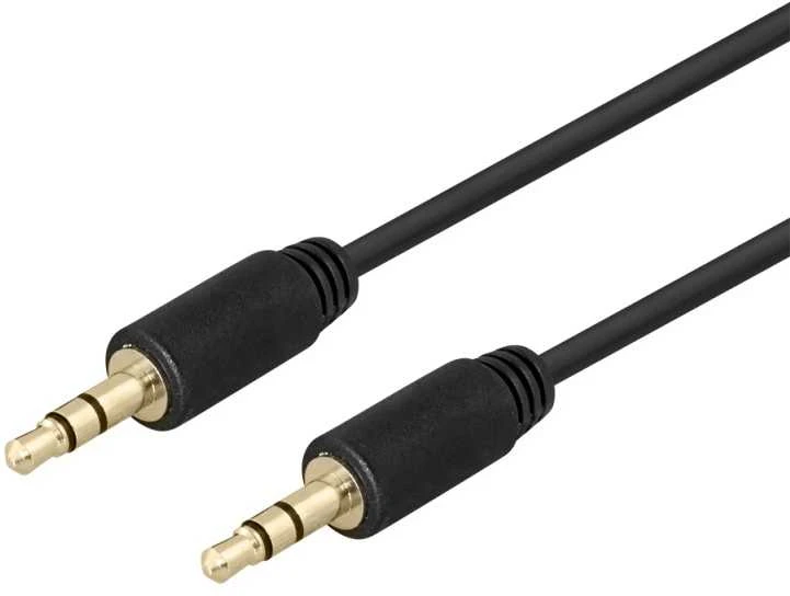 Audio kabelis DELTACO 3.5mm, paauksuotos jungtys, 5m, juodas / MM-152-K / R00180010