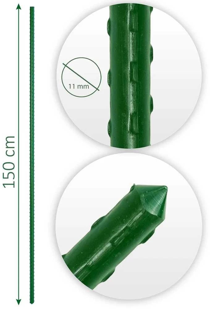 Augalų kuolai 150 cm Plonos PL-940 žali 10 vnt.