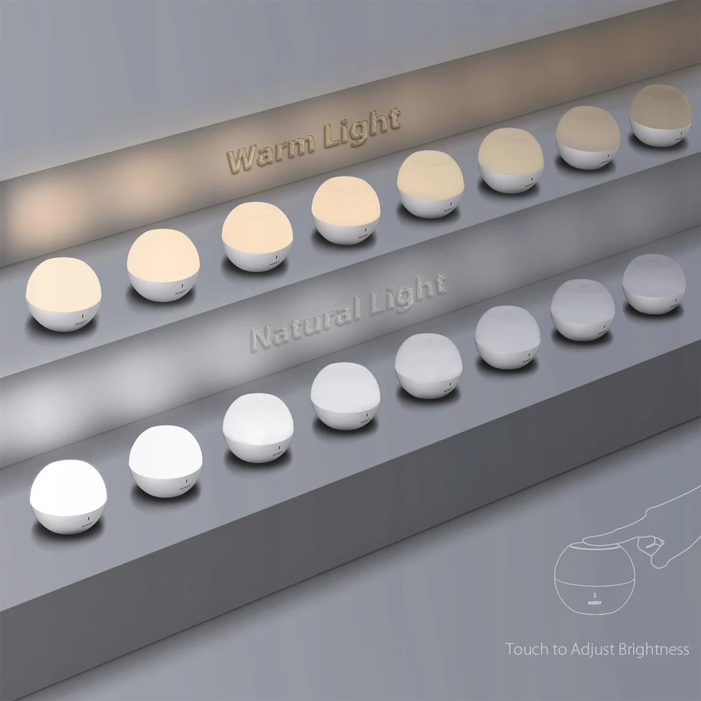 AUKEY LT-ST23 Rose MINI Naktinė lempa RGB LED DOTYKOWA WIELOKOLOROWA IP65
