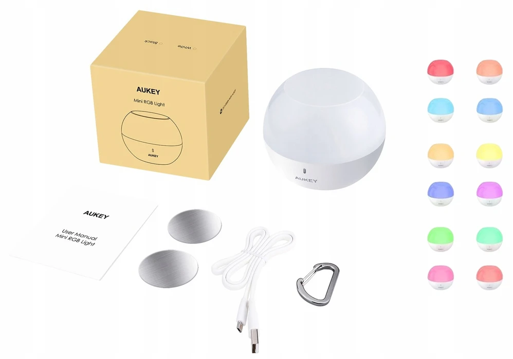 AUKEY LT-ST23 Rose MINI Naktinė lempa RGB LED DOTYKOWA WIELOKOLOROWA IP65