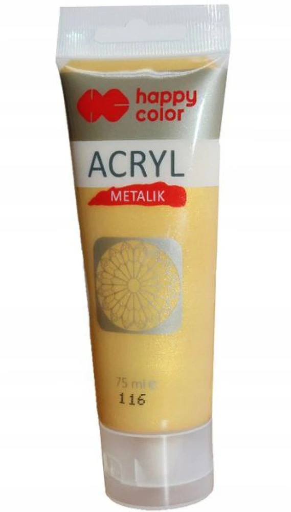 Auksiniai akriliniai dažai Happy Color, 75 ml