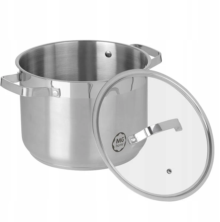 Aukštas puodas su dangčiu, nerūdijančio plieno MG Home Professional, 24 cm, indukcinis