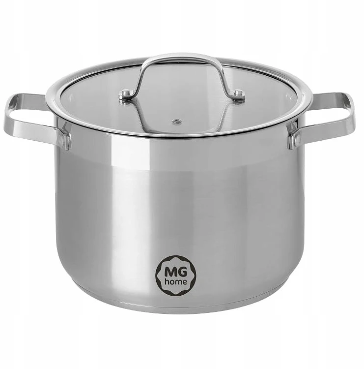 Aukštas puodas su dangčiu, nerūdijančio plieno MG Home Professional, 24 cm, indukcinis