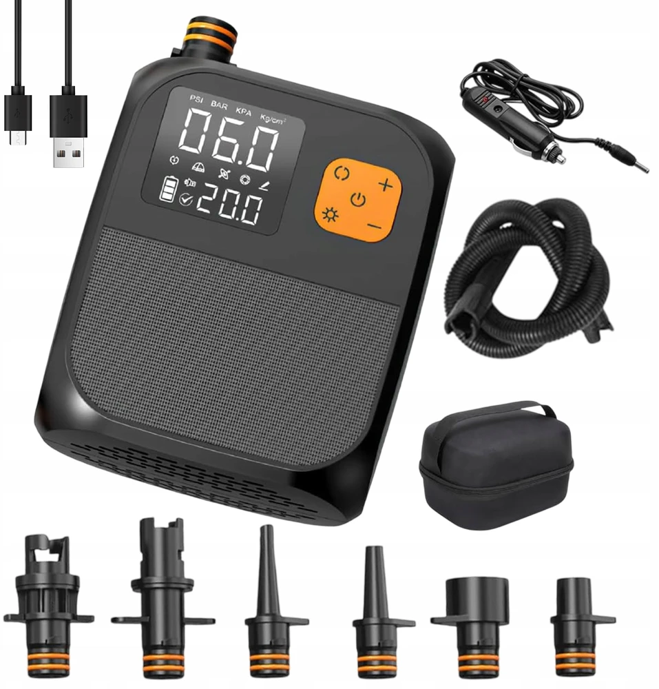 Aukšto slėgio skaitmeninis elektrinis SUP lentos siurblys 25PSI 8000mAh
