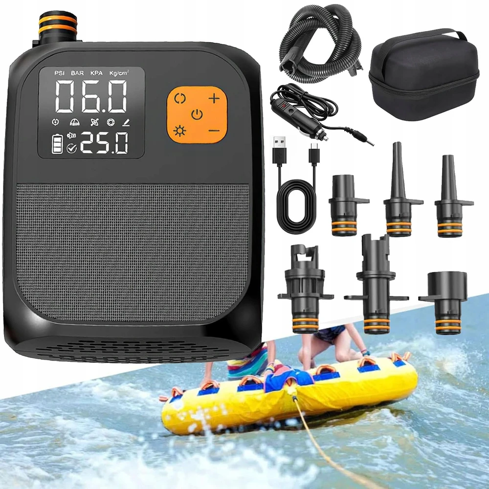 Aukšto slėgio skaitmeninis elektrinis SUP lentos siurblys 25PSI 8000mAh