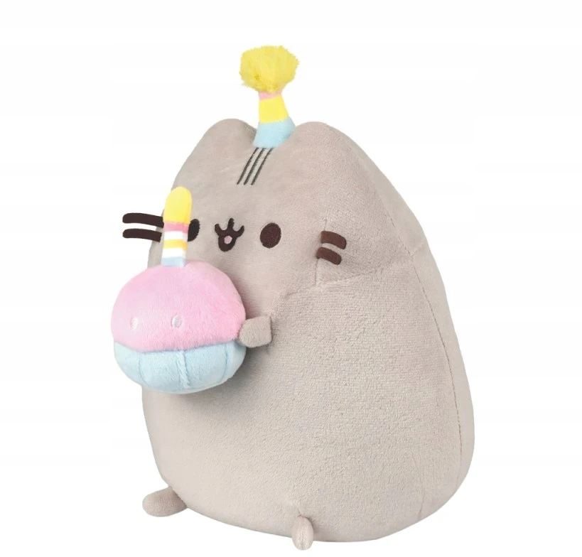 Aurora PUSHEEN su tortu kepurėje 27cm GIMTADIENIO VAKĖLIS