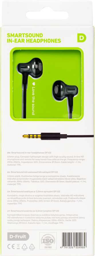Ausinės D-FRUIT SmartSound DF122, 3,5mm