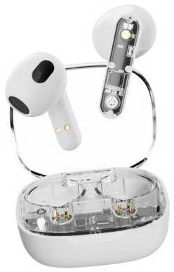 Ausinės į ausis STREETZ, permatomos, baltos / T150-WHT/ 6612031