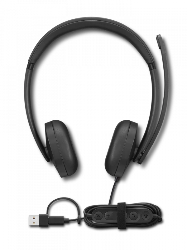 Lenovo su laidu VoIP Ausinės 5000 (Teams) | Su mikrofonu | USB Type-A, USB Type-C | Juodas