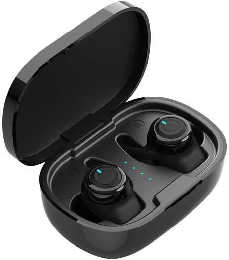 Belaidės ausinės Stretz TWS-112, 500 mAh, juodos