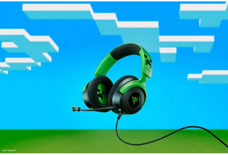 RAZER Kraken V4 X Laidinės žaidimų ausinės | Minecraft Edition | USB