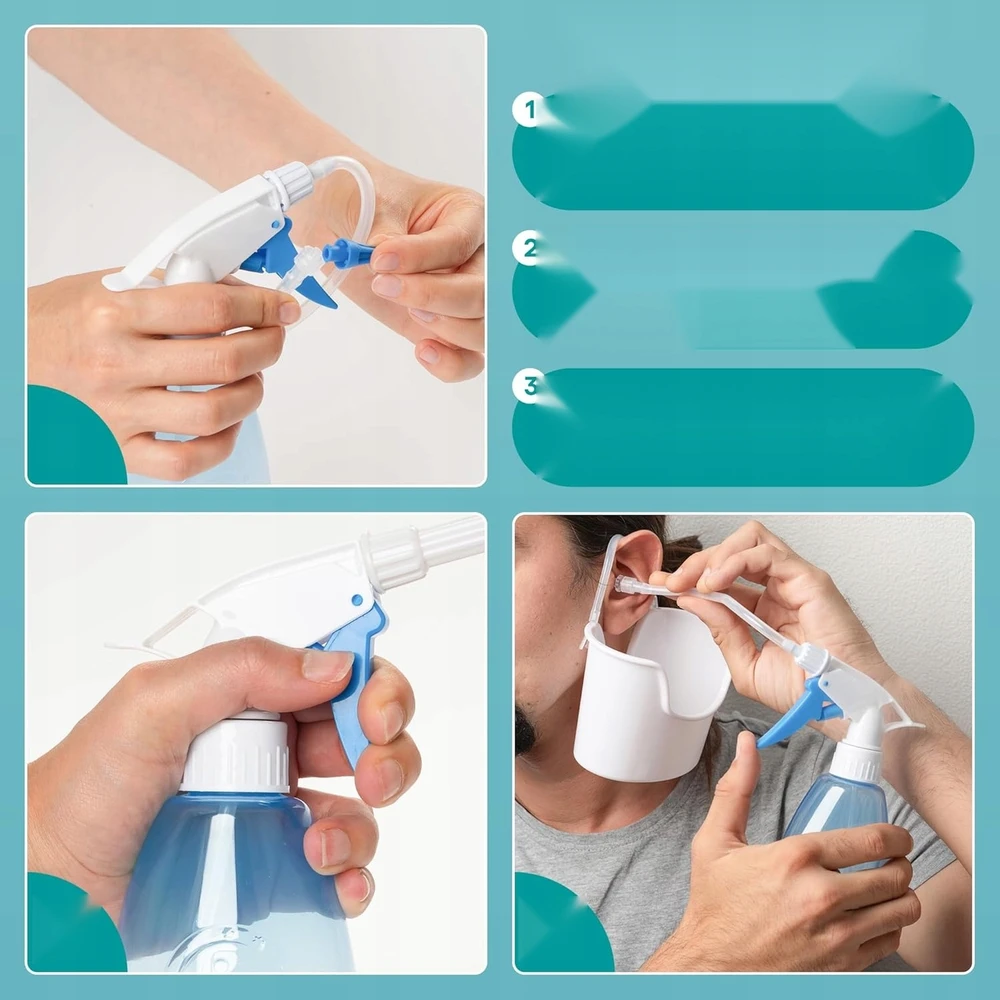 Ausų valiklis 300 ml alyvuogių puodelio pincetas aspiratorius irrigatorius