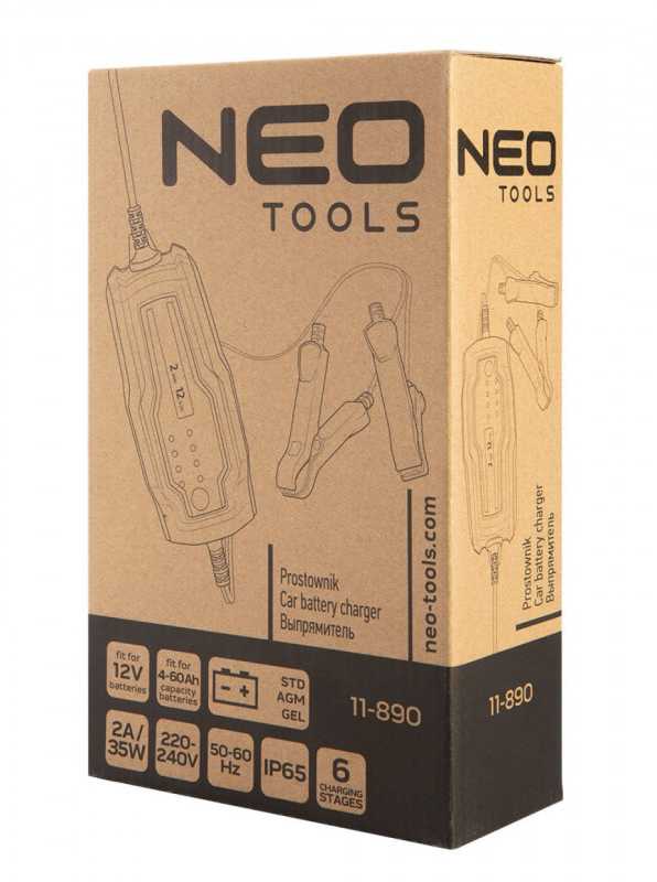 Neo Tools Automatinis akumuliatoriaus įkroviklis NEO 4-60Ah 35W