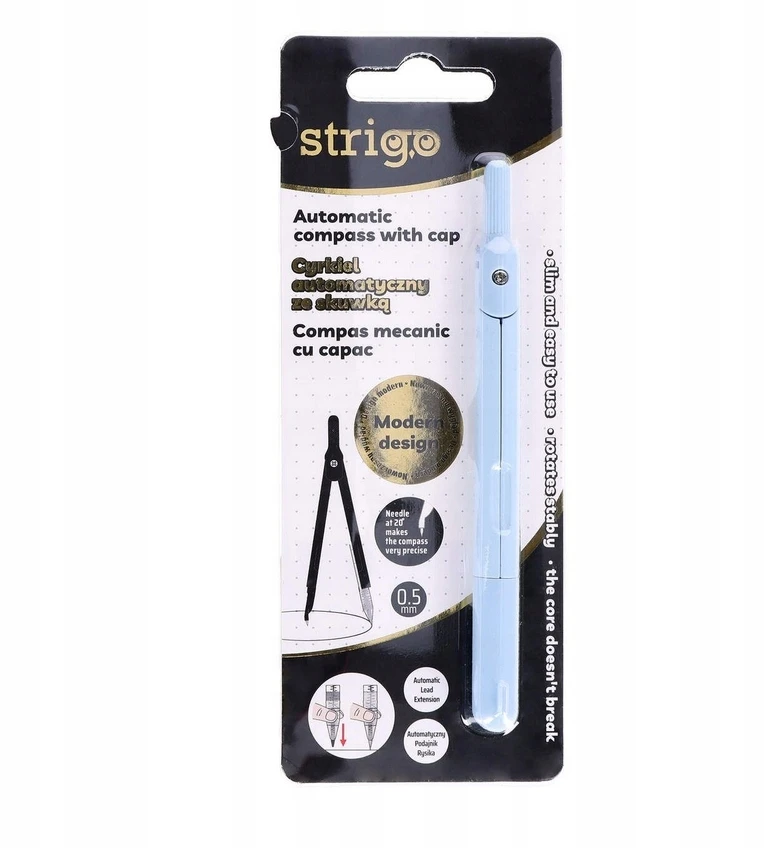 Automatinis cirkelis Strigo, mėlynas
