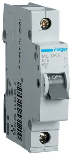 Automatinis jungiklis HAGER, 3P, C, 20A, 6kA, 3 mod.