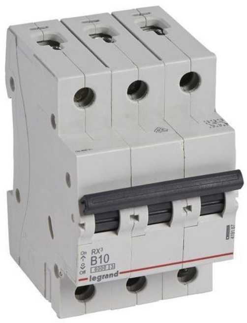 Automatinis jungiklis MCB RX3 Legrand 419167 (10A, 3P, 230V, 6kA)