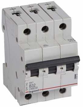 Automatinis jungiklis MCB RX3 Legrand 419172 (32A, 3P, 230V, 6kA)