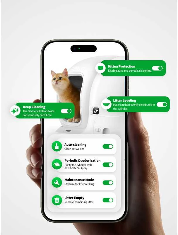 Savaime išsivalantis kačių tualetas-robotas PETKIT Pura Max 2