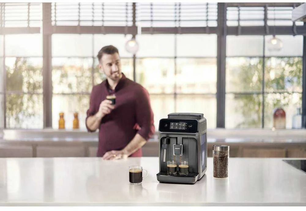Kavos aparatas Philips | Espresso Series 1200 | EP1224/00 | Slėgis 15 bar | Su pieno plakikliu | Automatinis | 1500 W | Light Gray