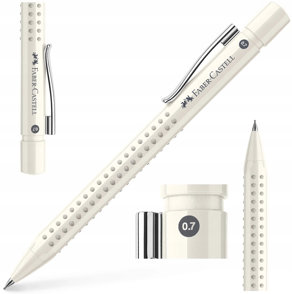 Automatinis pieštukas Faber-castell Grip 2010, 0.7mm, kreminis