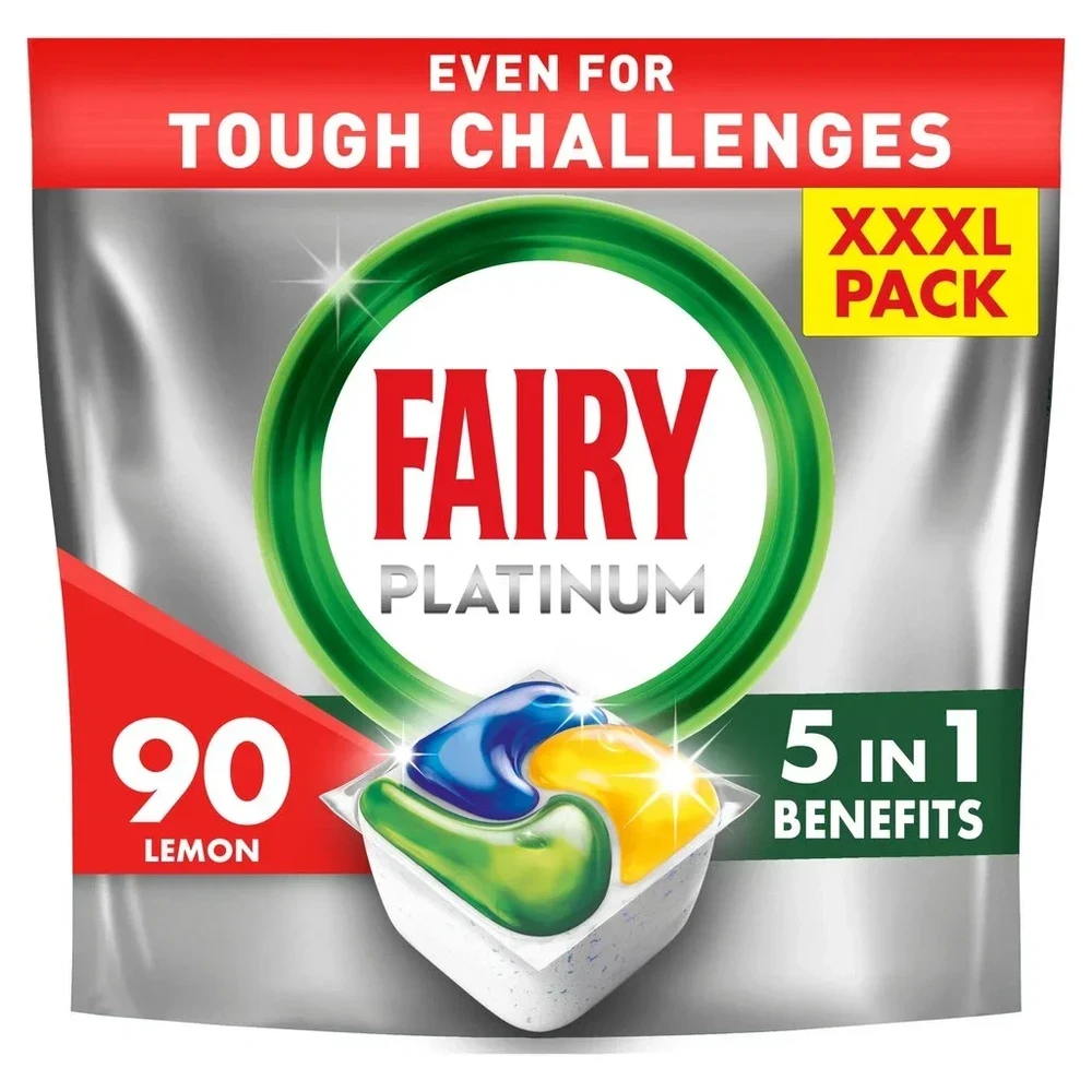 Automatinių indaplovių kapsulės FAIRY All in 1 Platinum, 90 vnt.