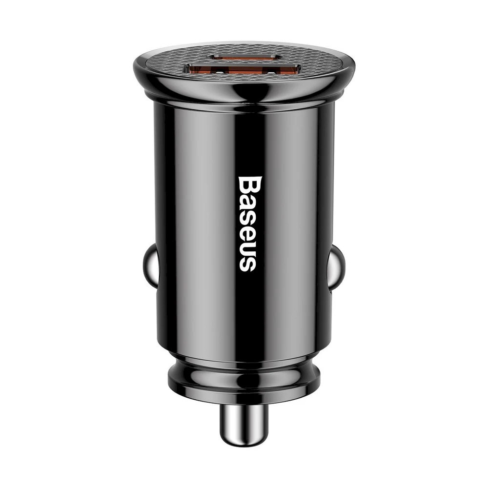 Automobilinis įkroviklis D-FRUIT DF104, USB-C + USB-C, 30 W, juodos sp.