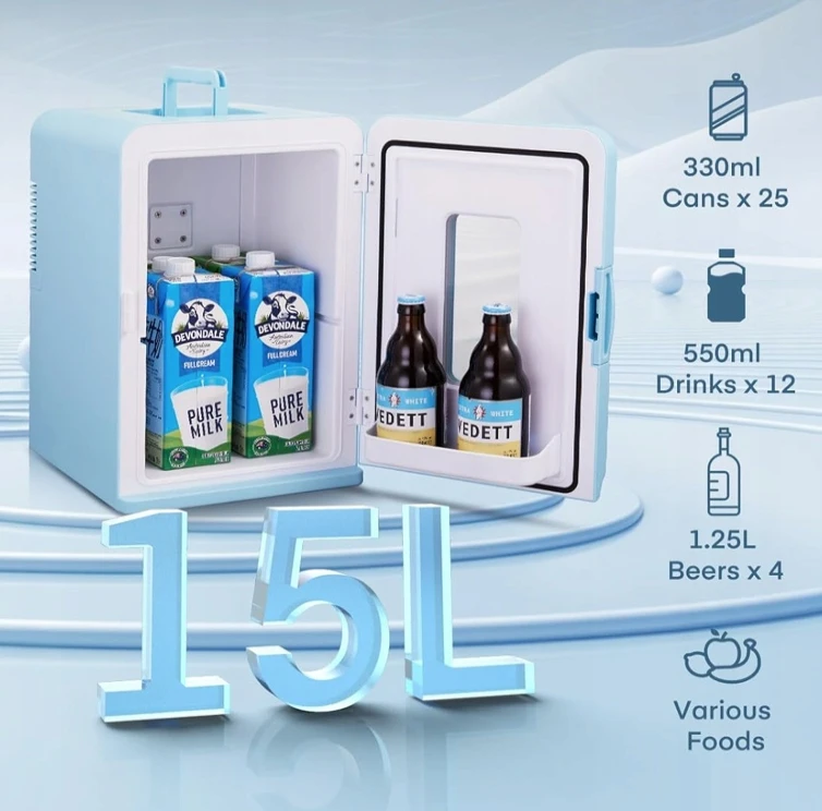 AUTOMOBILINIS ŠALDYTUVAS 15 L 12/220V SU KARŠTA/ŠALTA/EKO RANKENA