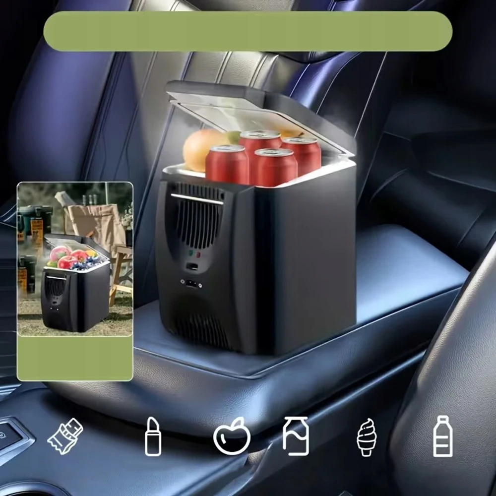 AUTOMOBILINIS Šaldytuvas SU ŠILDYMO FUNKCIJA, NEŠIAMASIS ŠALDYTAS 6L