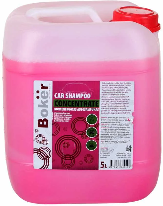 Automobilių šampūnas, koncentratas, Boker 5 l
