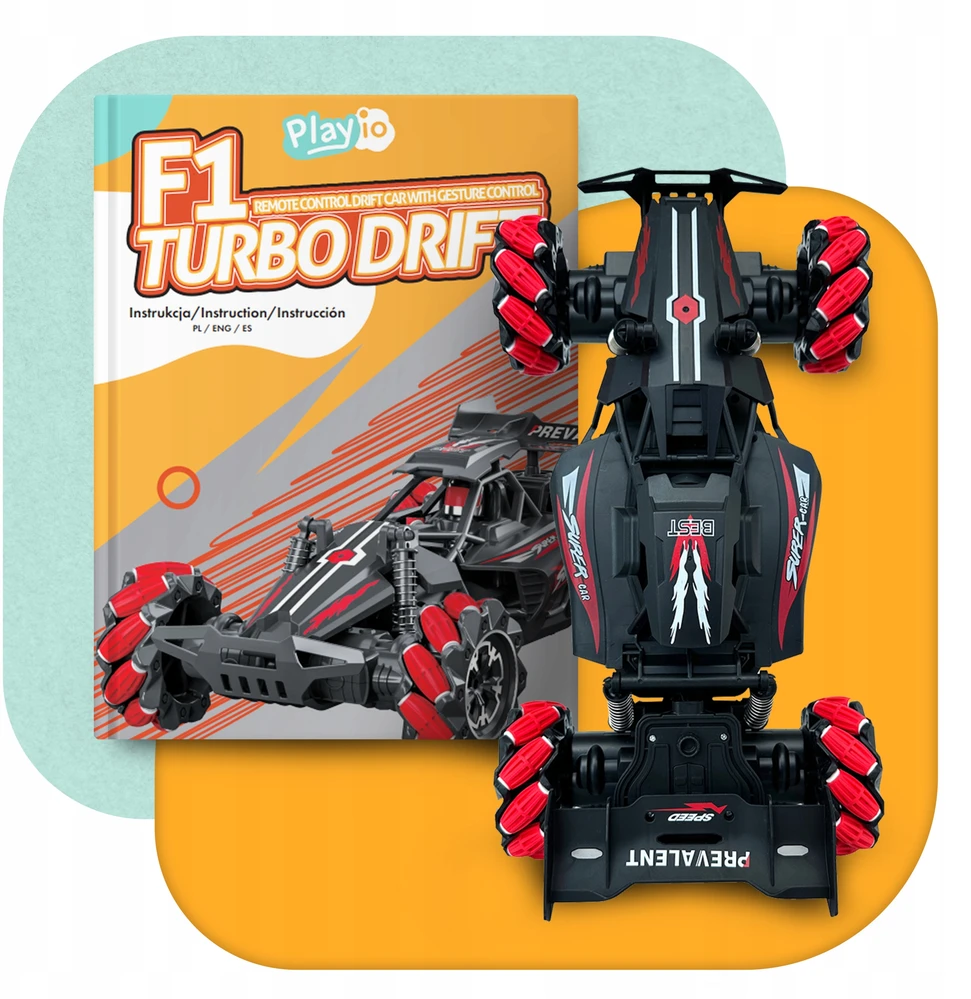 Automobilis nuotoliniu būdu valdomas rankų gestais DIDELIS 46 cm RC automobilis valdomas PLAYIO