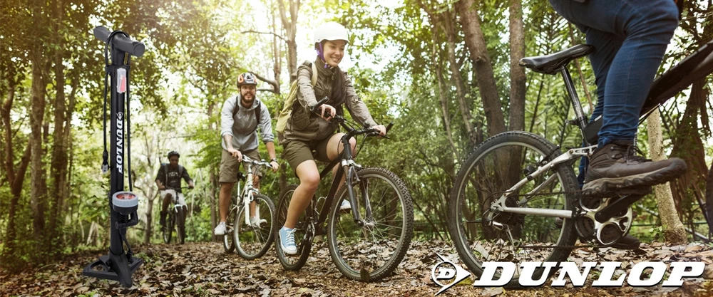 AUTOMOBILIŲ DVIRAČIO SIURBLAS SU MANOMETRA DVIRAČIO GRINDŲ RANKINĖLIS DUNLOP