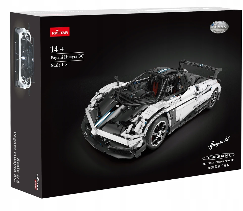 RASTAR 1:8 mastelio surenkamas automodelis Pagani Huayra BC Bricks, 97910