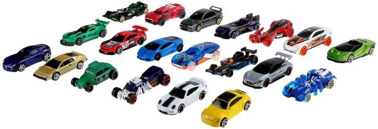 Mattel Dvidešimties „Hot Wheels“ automodelių rinkinys