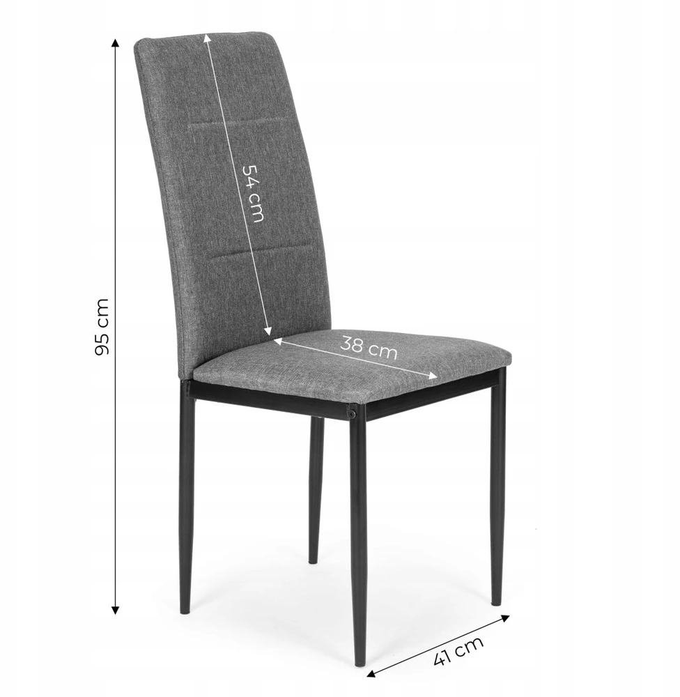 Av0Cado 4 pilkų svetainės valgomojo kėdžių rinkinys, aukštas, elegantiškas, tvirtas
