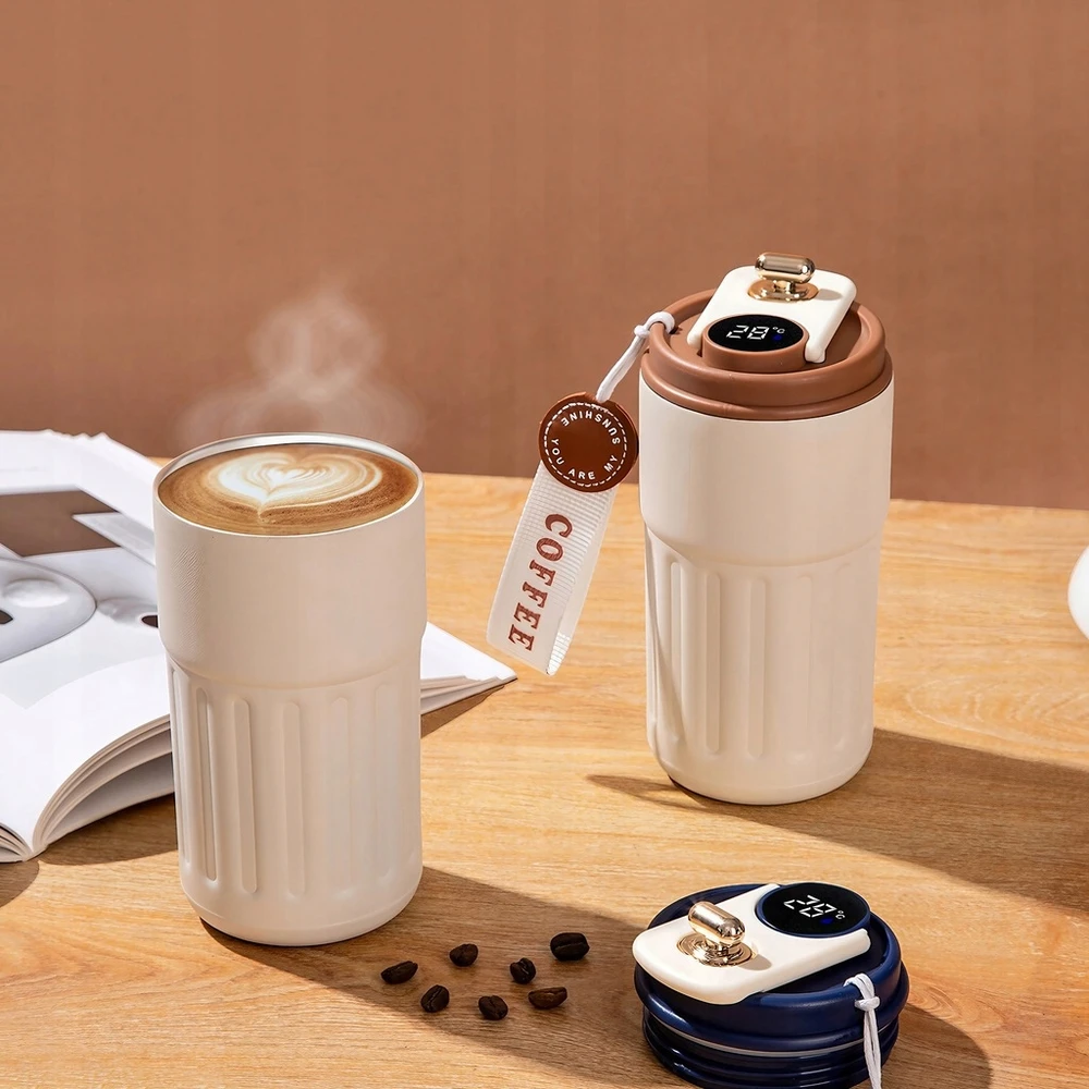 Avante TERMINIS PUODULIS SU ANTIŠKUMU SMART Termosas KAVAI, LED EKRANAS 410ml