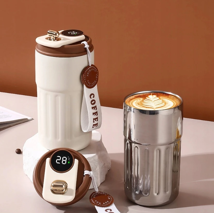 Avante TERMINIS PUODULIS SU ANTIŠKUMU SMART Termosas KAVAI, LED EKRANAS 410ml