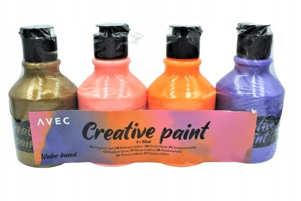 Avec Akrilinių dažų rinkinys 4 vnt. x 150 ml perlamutras 018