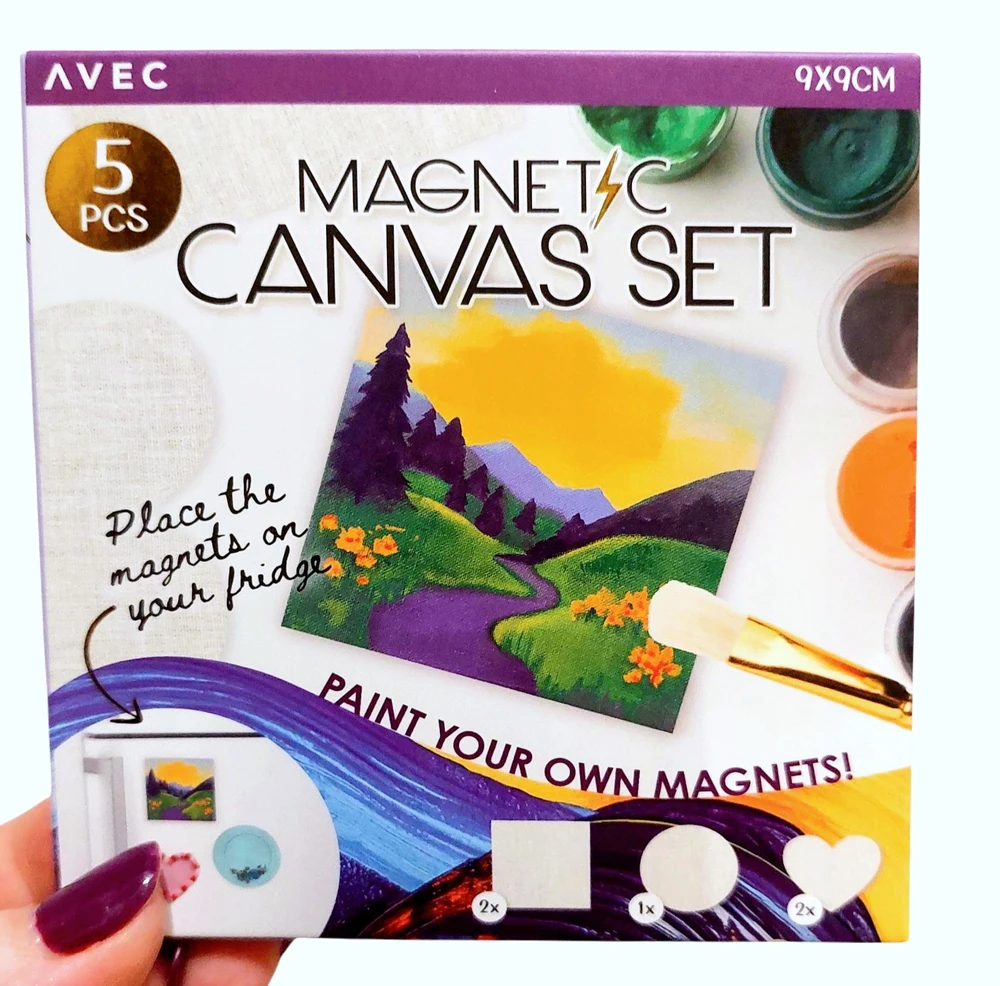 Avec MAGNETINĖ drobė tapybai Kūrybinis rinkinys DIY MAGNETS 5 vnt