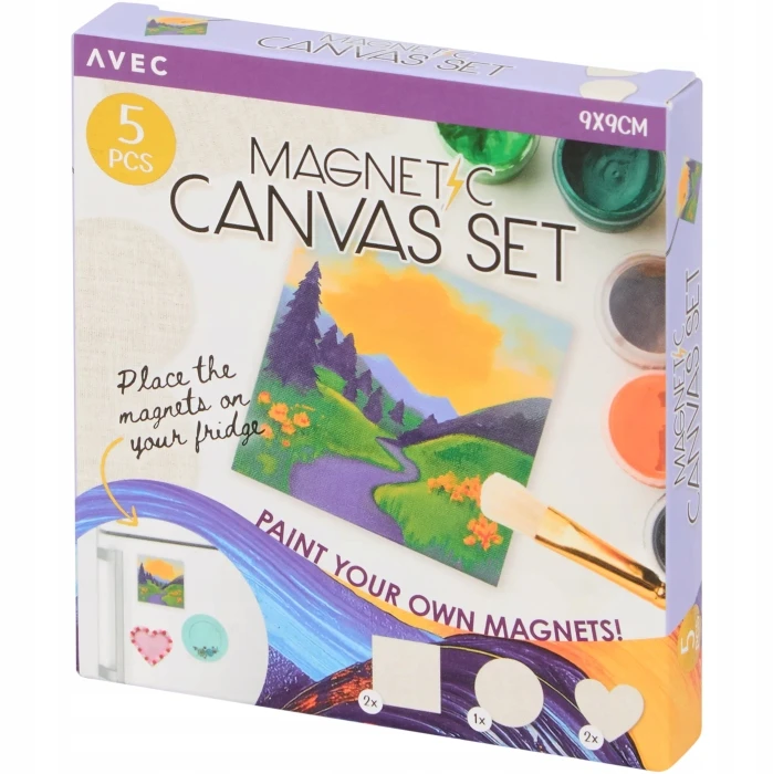 Avec MAGNETINĖ drobė tapybai Kūrybinis rinkinys DIY MAGNETS 5 vnt