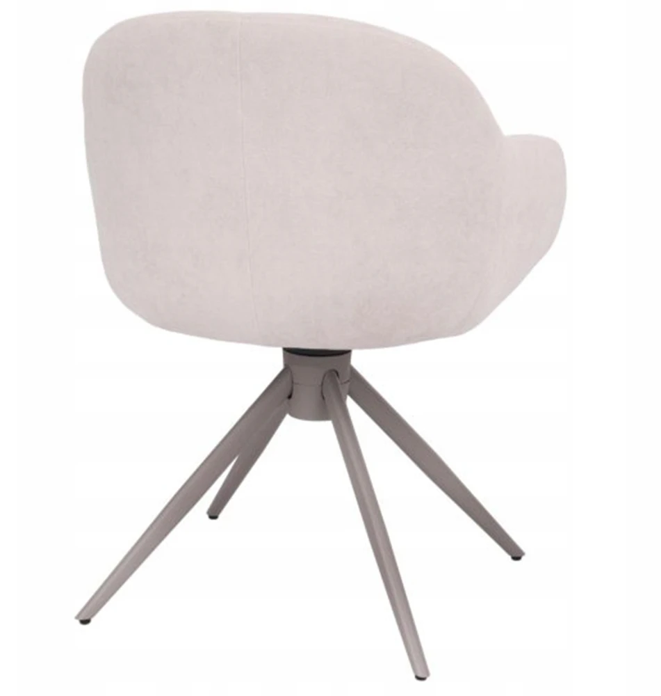 Avida Design Greta rusvai gelsvas minkšta pasukama kėdė Home Office Living Room valgomajam