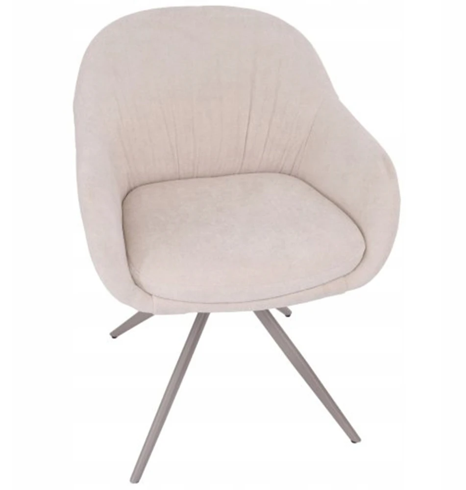 Avida Design Greta rusvai gelsvas minkšta pasukama kėdė Home Office Living Room valgomajam